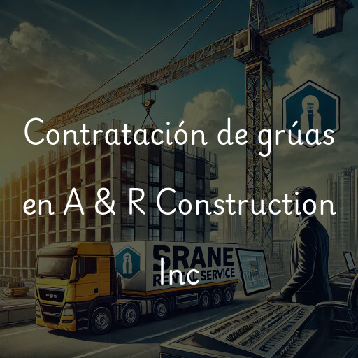 Contratación de grúas en A & R Construction Inc