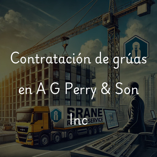 Contratación de grúas en A G Perry & Son Inc