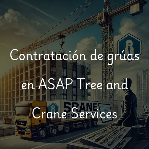 Contratación de grúas en ASAP Tree and Crane Services