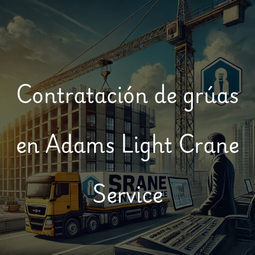 Contratación de grúas en Adams Light Crane Service