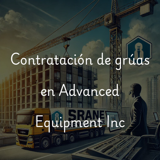 Contratación de grúas en Advanced Equipment Inc