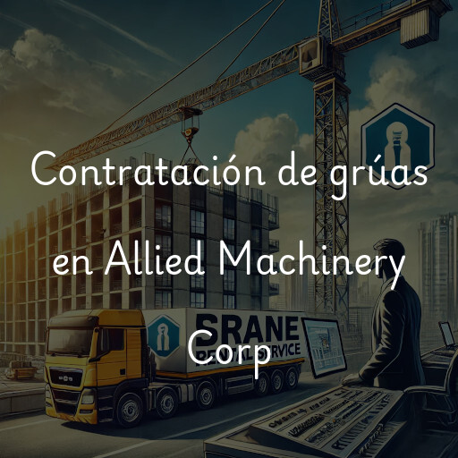 Contratación de grúas en Allied Machinery Corp