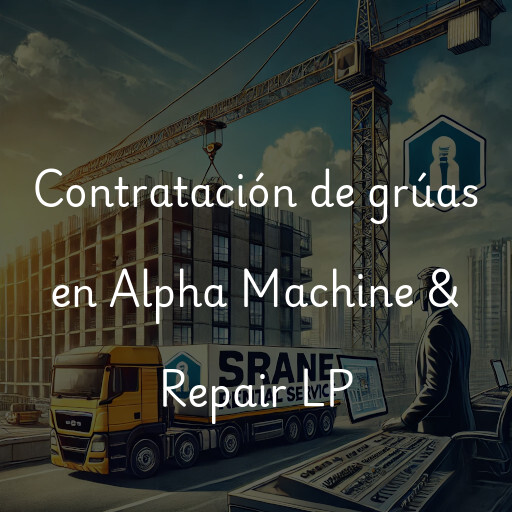 Contratación de grúas en Alpha Machine & Repair LP