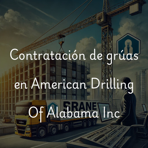 Contratación de grúas en American Drilling Of Alabama Inc