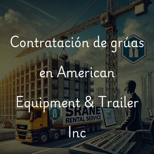 Contratación de grúas en American Equipment & Trailer Inc