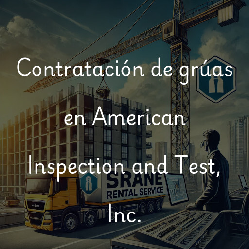 Contratación de grúas en American Inspection and Test, Inc.