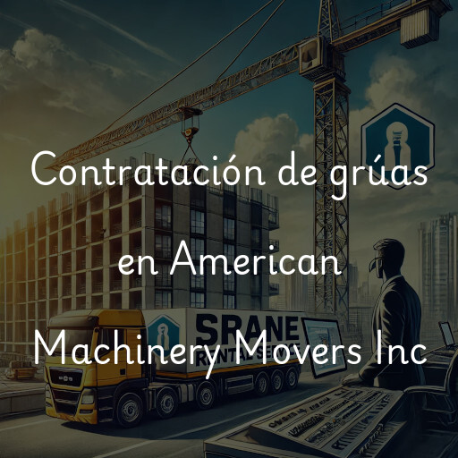 Contratación de grúas en American Machinery Movers Inc