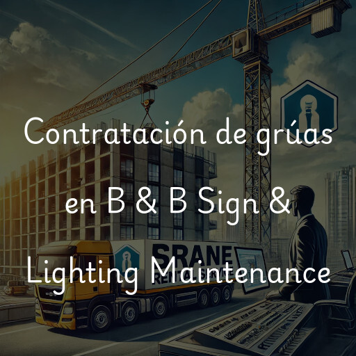 Contratación de grúas en B & B Sign & Lighting Maintenance