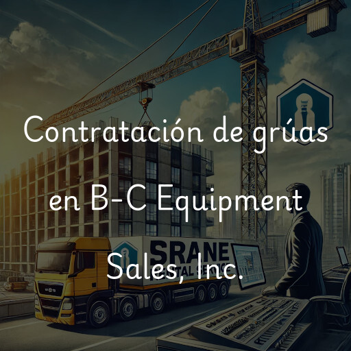 Contratación de grúas en B-C Equipment Sales, Inc.