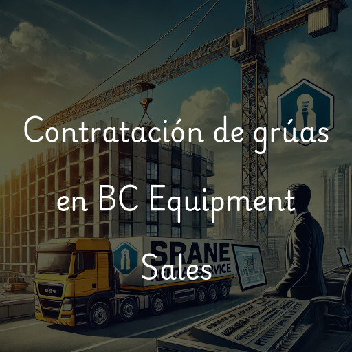 Contratación de grúas en BC Equipment Sales