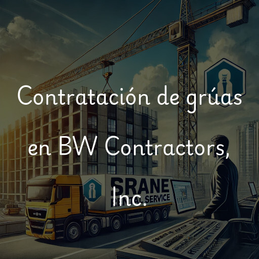 Contratación de grúas en BW Contractors, Inc.