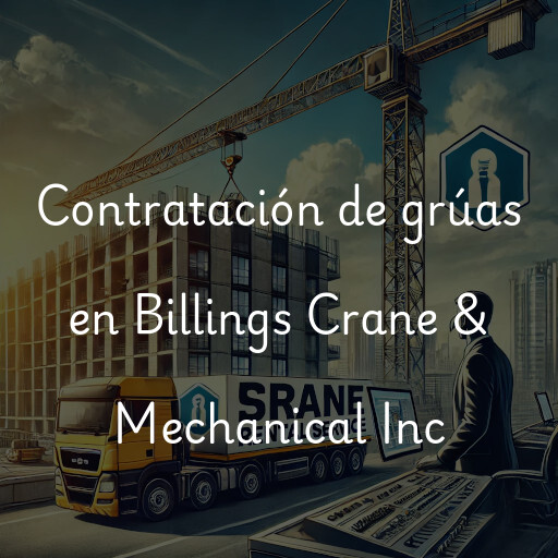 Contratación de grúas en Billings Crane & Mechanical Inc