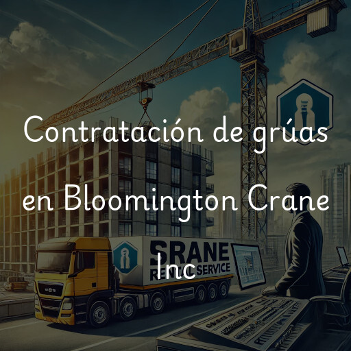 Contratación de grúas en Bloomington Crane Inc