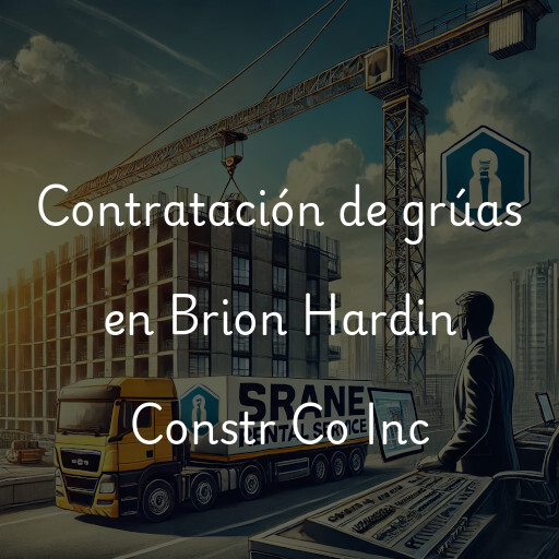 Contratación de grúas en Brion Hardin Constr Co Inc