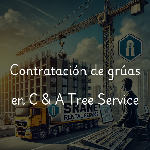 Contratación de grúas en C & A Tree Service