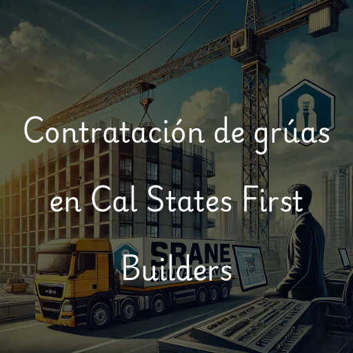 Contratación de grúas en Cal States First Builders