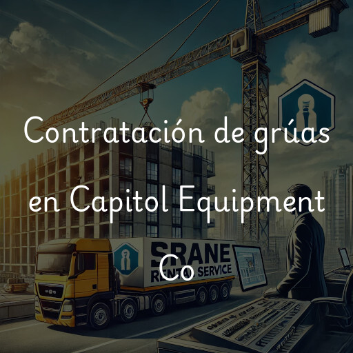 Contratación de grúas en Capitol Equipment Co