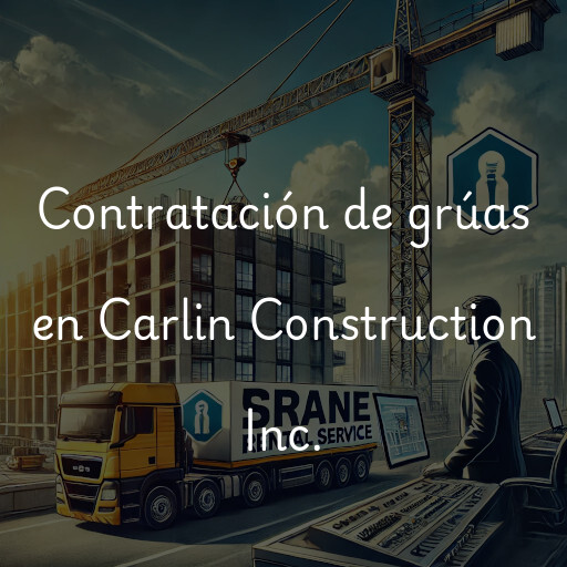 Contratación de grúas en Carlin Construction Inc.