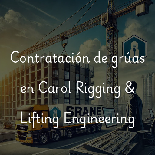 Contratación de grúas en Carol Rigging & Lifting Engineering