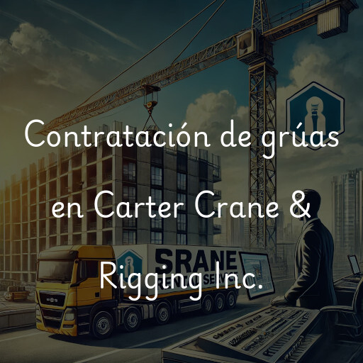 Contratación de grúas en Carter Crane & Rigging Inc.