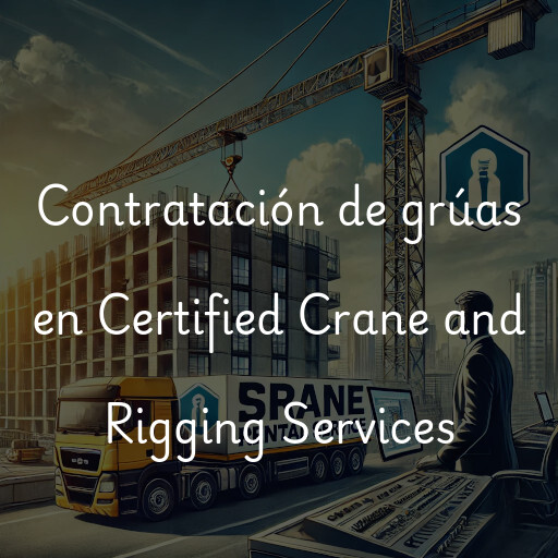 Contratación de grúas en Certified Crane and Rigging Services