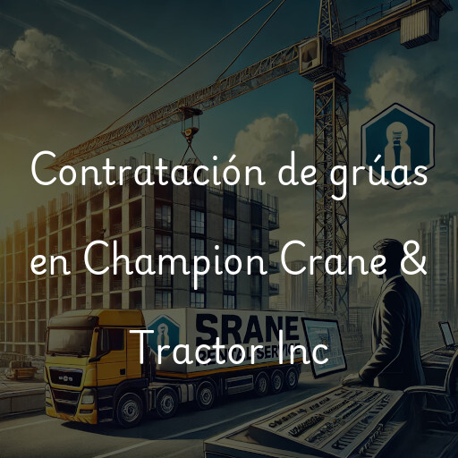 Contratación de grúas en Champion Crane & Tractor Inc