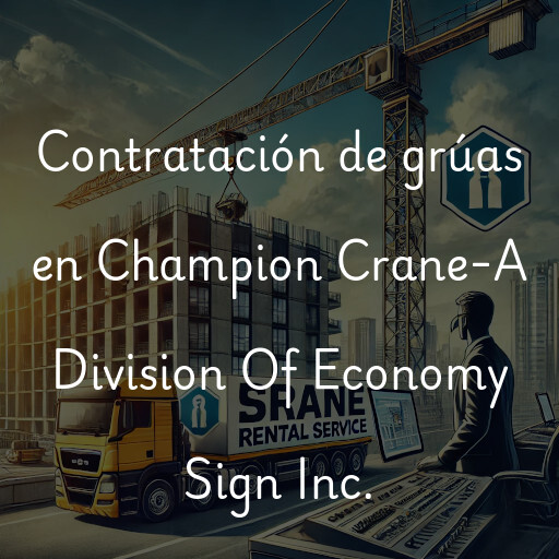 Contratación de grúas en Champion Crane-A Division Of Economy Sign Inc.