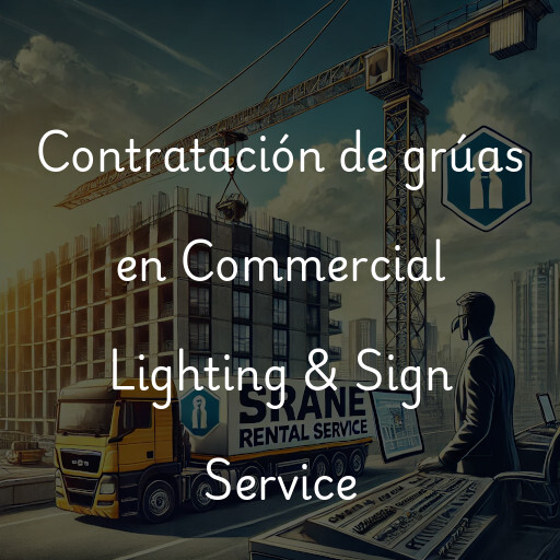 Contratación de grúas en Commercial Lighting & Sign Service