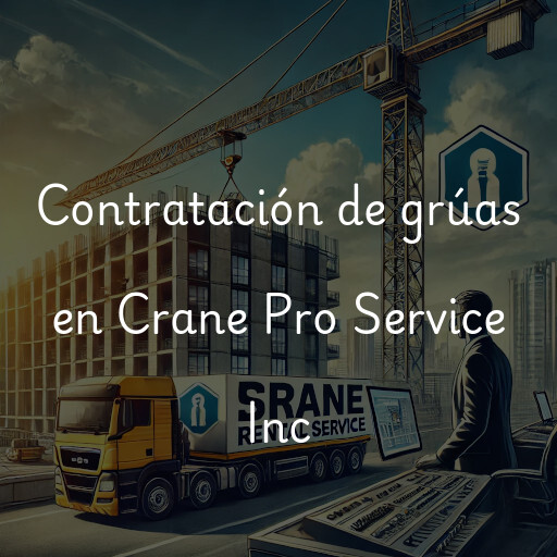 Contratación de grúas en Crane Pro Service Inc