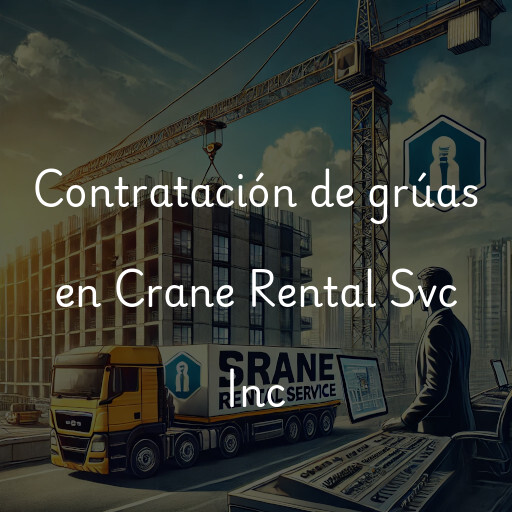 Contratación de grúas en Crane Rental Svc Inc