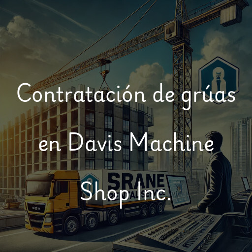 Contratación de grúas en Davis Machine Shop Inc.