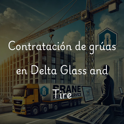 Contratación de grúas en Delta Glass and Tire