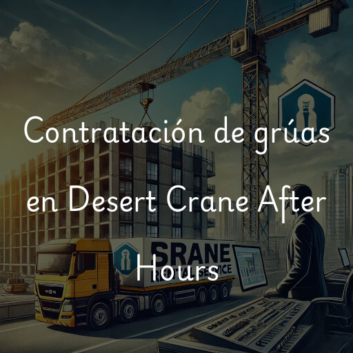 Contratación de grúas en Desert Crane After Hours