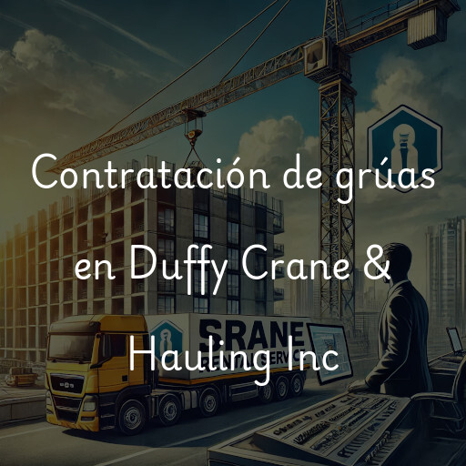 Contratación de grúas en Duffy Crane & Hauling Inc