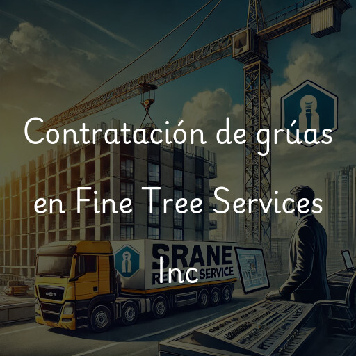 Contratación de grúas en Fine Tree Services Inc