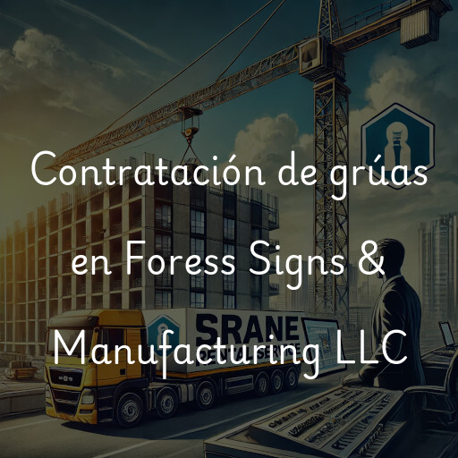 Contratación de grúas en Foress Signs & Manufacturing LLC