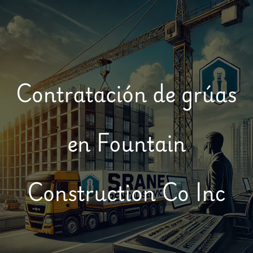 Contratación de grúas en Fountain  Construction Co Inc