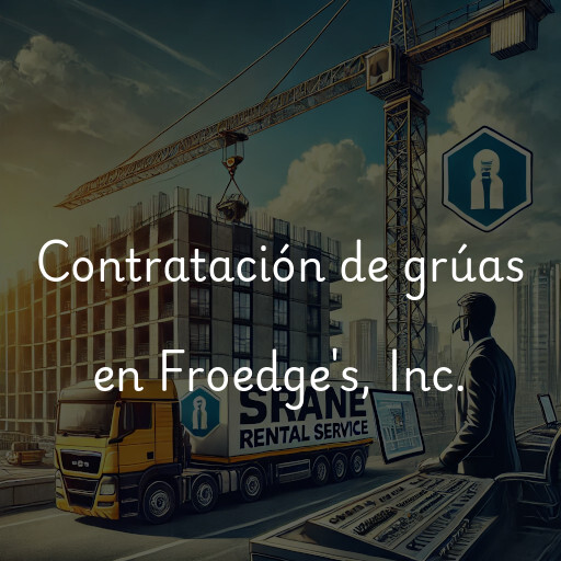 Contratación de grúas en Froedge's, Inc.