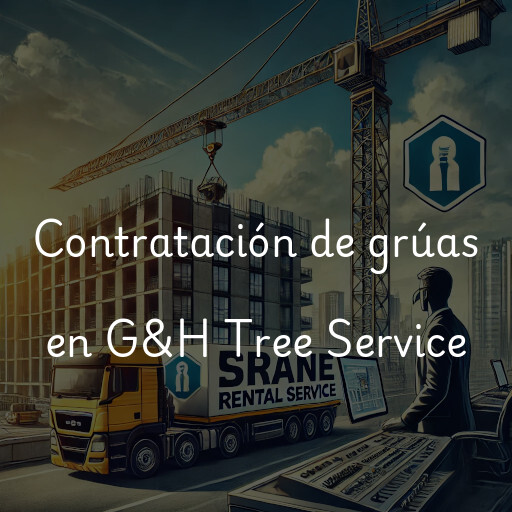 Contratación de grúas en G&H Tree Service