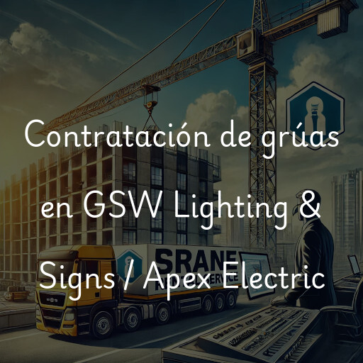 Contratación de grúas en GSW Lighting & Signs / Apex Electric