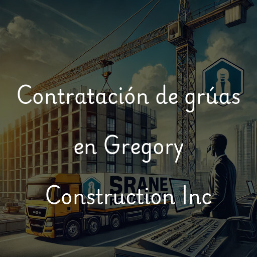 Contratación de grúas en Gregory Construction Inc