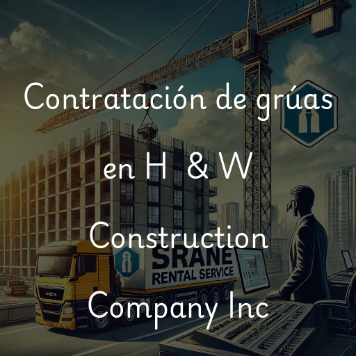 Contratación de grúas en H  & W Construction Company Inc