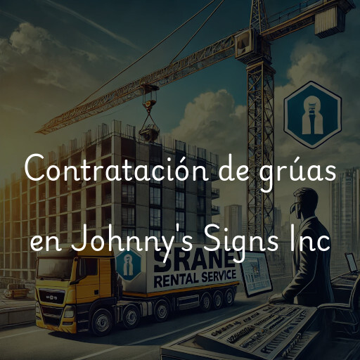 Contratación de grúas en Johnny's Signs Inc