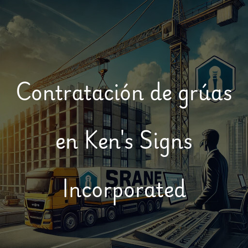 Contratación de grúas en Ken's Signs Incorporated