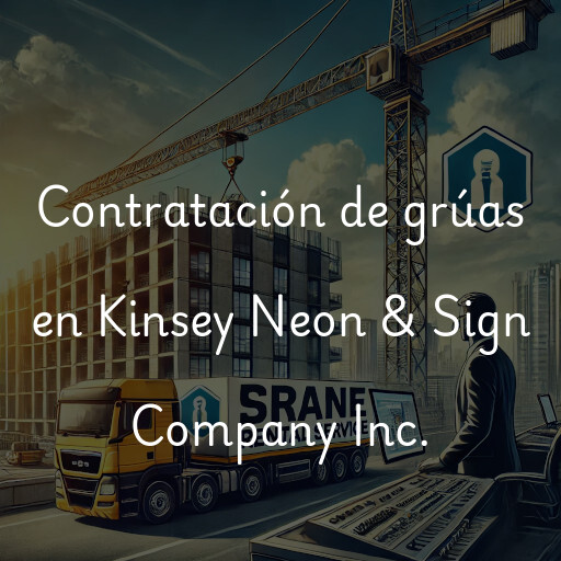 Contratación de grúas en Kinsey Neon & Sign Company Inc.