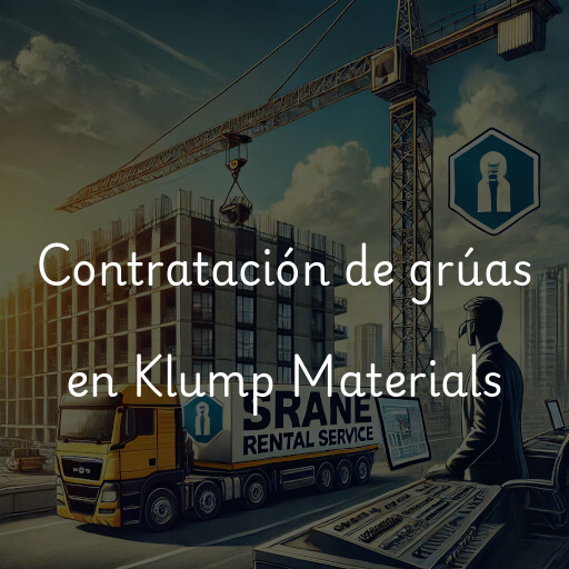 Contratación de grúas en Klump Materials