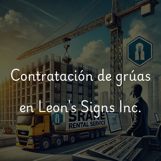 Contratación de grúas en Leon's Signs Inc.