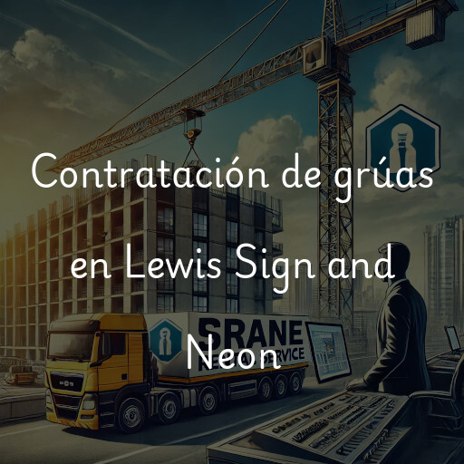 Contratación de grúas en Lewis Sign and Neon