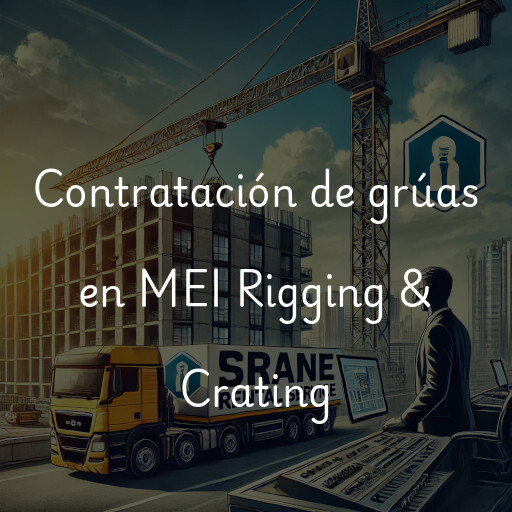 Contratación de grúas en MEI Rigging & Crating