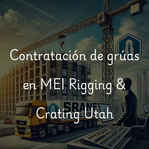 Contratación de grúas en MEI Rigging & Crating Utah